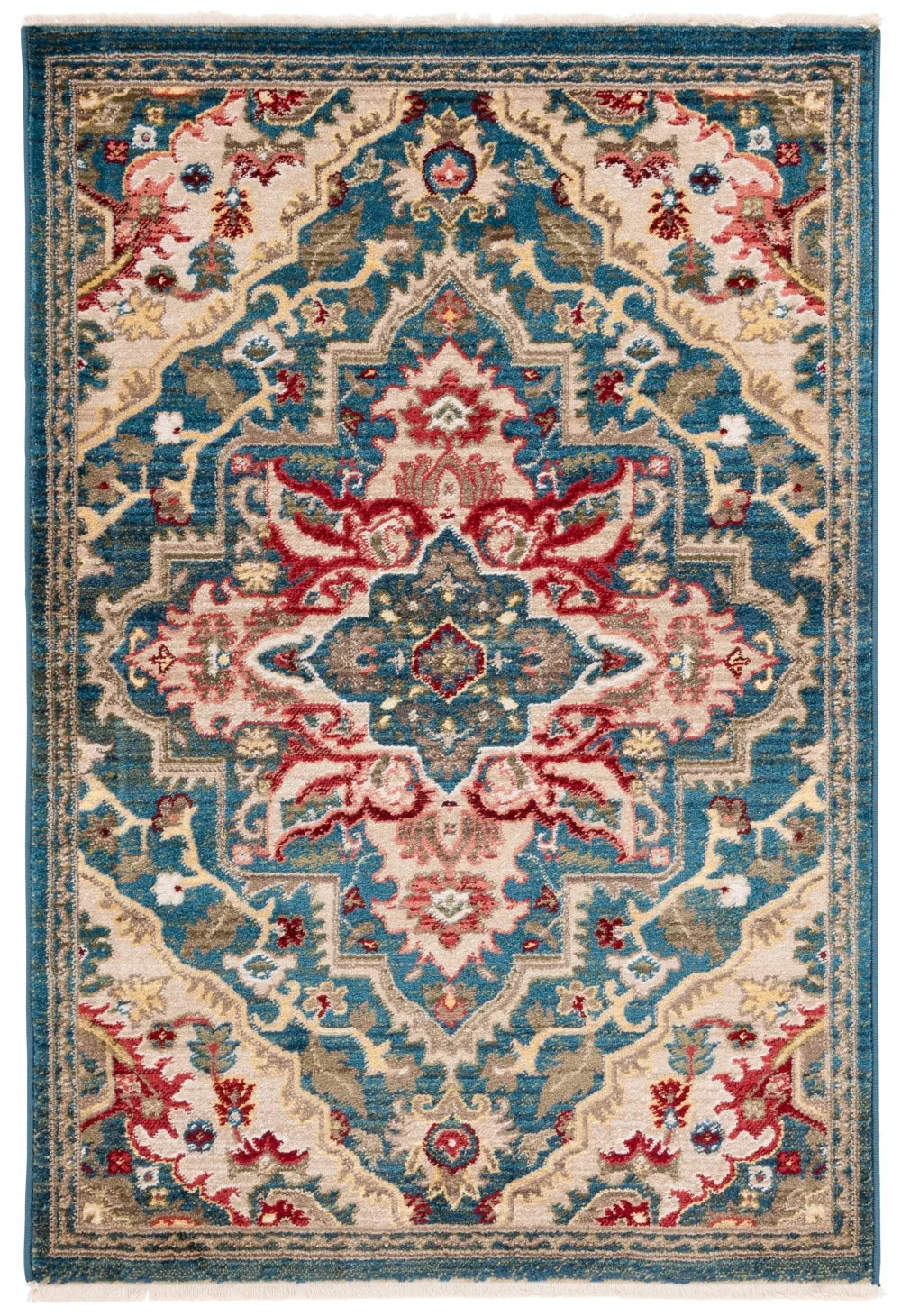 Safavieh Kashan 3'-3" x 4'-10" Rug in Blue / Beige