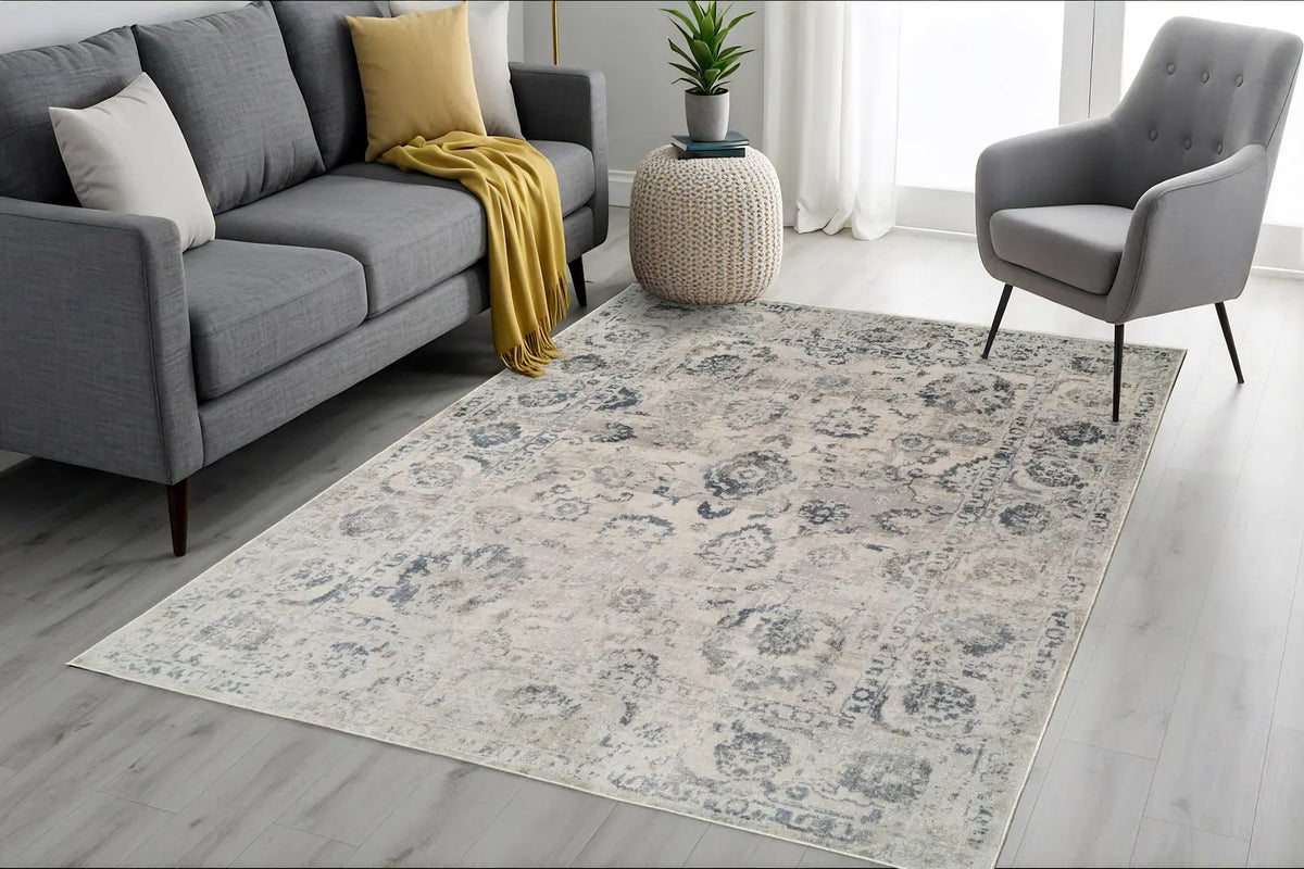 Dynamic Rugs Castilla 3530 Grey / Blue Rugs - Room