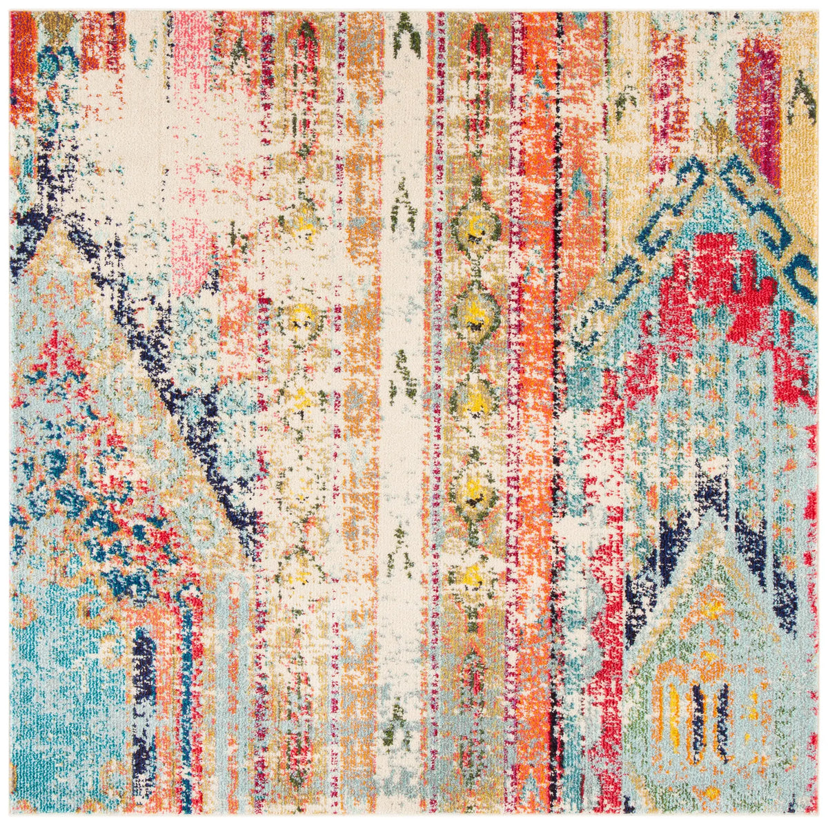 Safavieh Madison 5'-0" x 5'-0" Rug in Blue / Orange