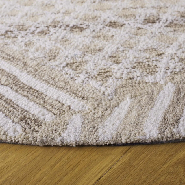 Safavieh Abstract 6'-0" x 6'-0" Rug in Ivory / Light Brown