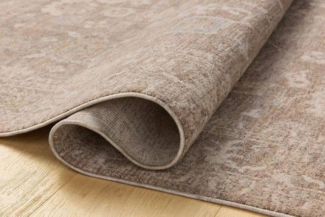Chris Loves Julia x Loloi Louisa LOI-03 Taupe / Ivory Rug - pile height