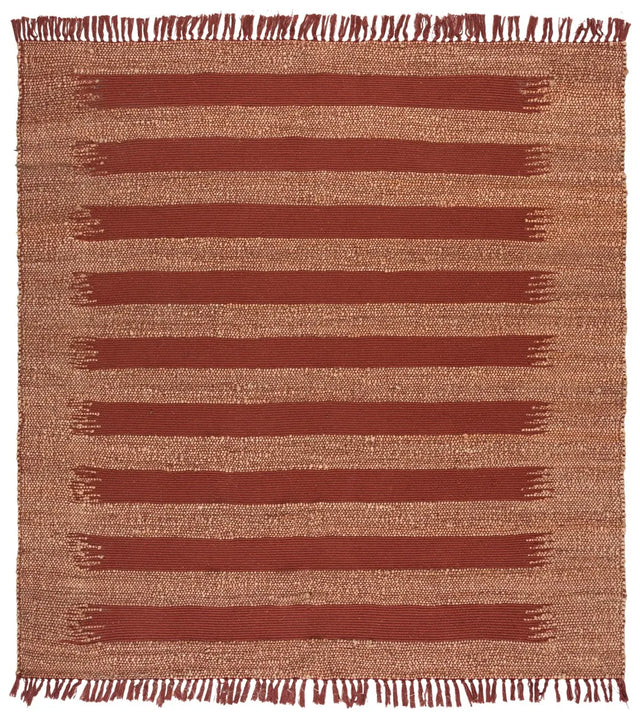 Safavieh Natural Fiber 7'-0" x 7'-0" Rug in Natural / Rust