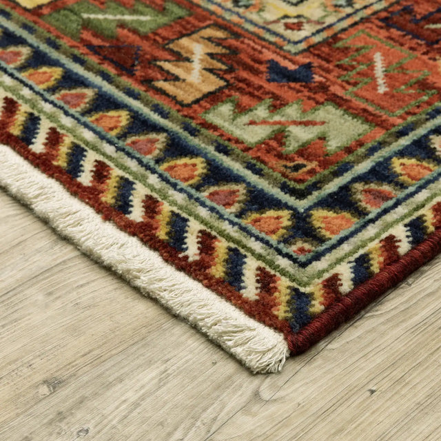 Oriental Weavers Lilihan 8022R Red/ Multi Rug - corner detail