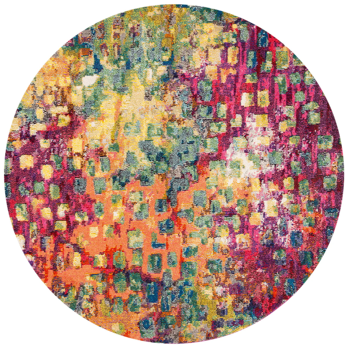 Safavieh Madison 5'-0" x 5'-0" Rug in Fuchsia / Gold