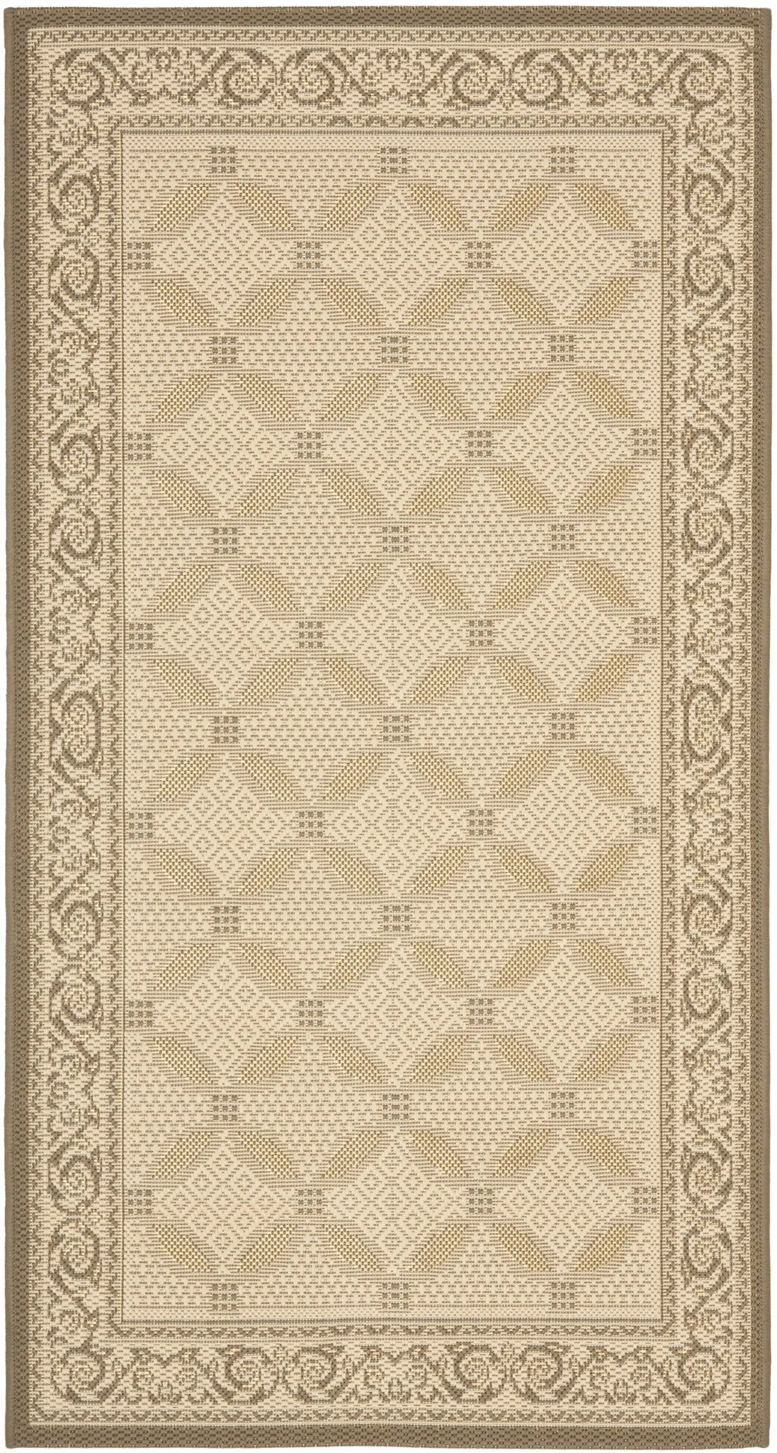 Safavieh Courtyard 2'-7" x 5'-0" Rug in Dark Beig / Beige