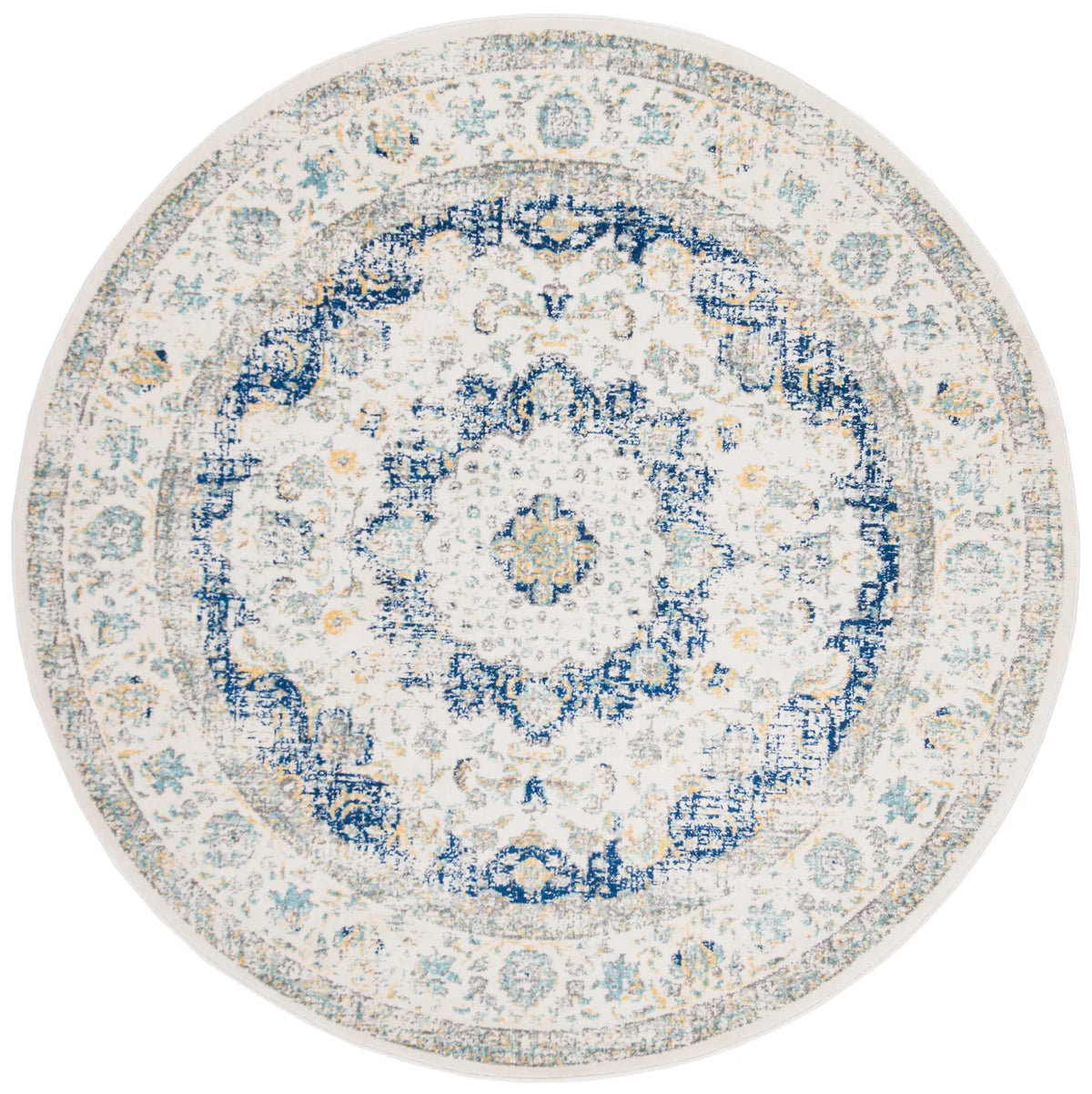 Safavieh Evoke 5'-3" x 5'-3" Rug in Ivory / Blue