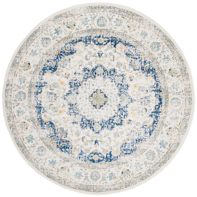 Safavieh Evoke 5'-3" x 5'-3" Rug in Ivory / Blue