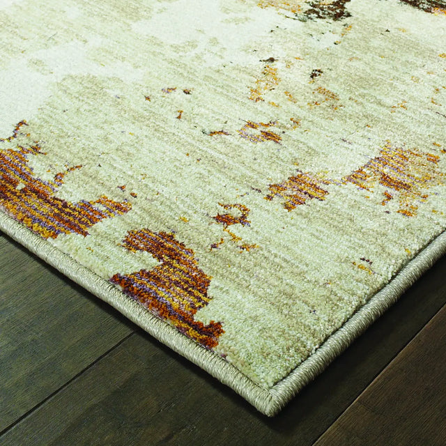 Oriental Weavers Sphinx Evolution 7770J Beige/Charcoal Rugs - corner detail