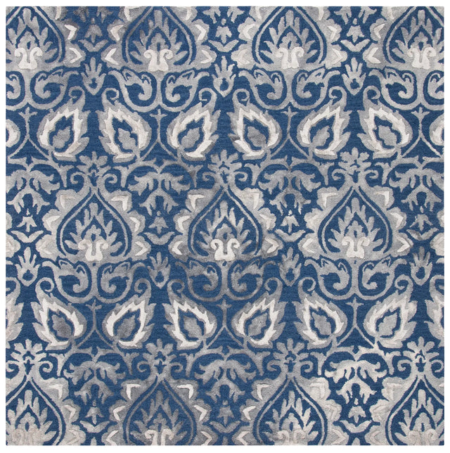 Safavieh Dip Dye 7'-0" x 7'-0" Rug in Navy / Grey