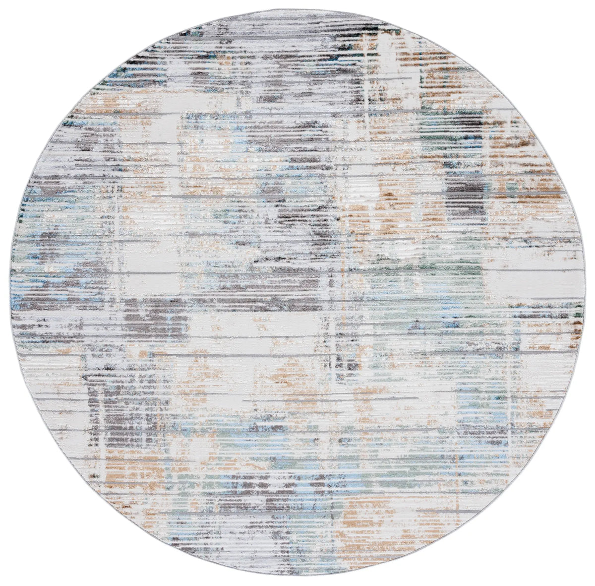 Safavieh Bel Air 6'-7" x 6'-7" Rug in Dark Grey / Gold