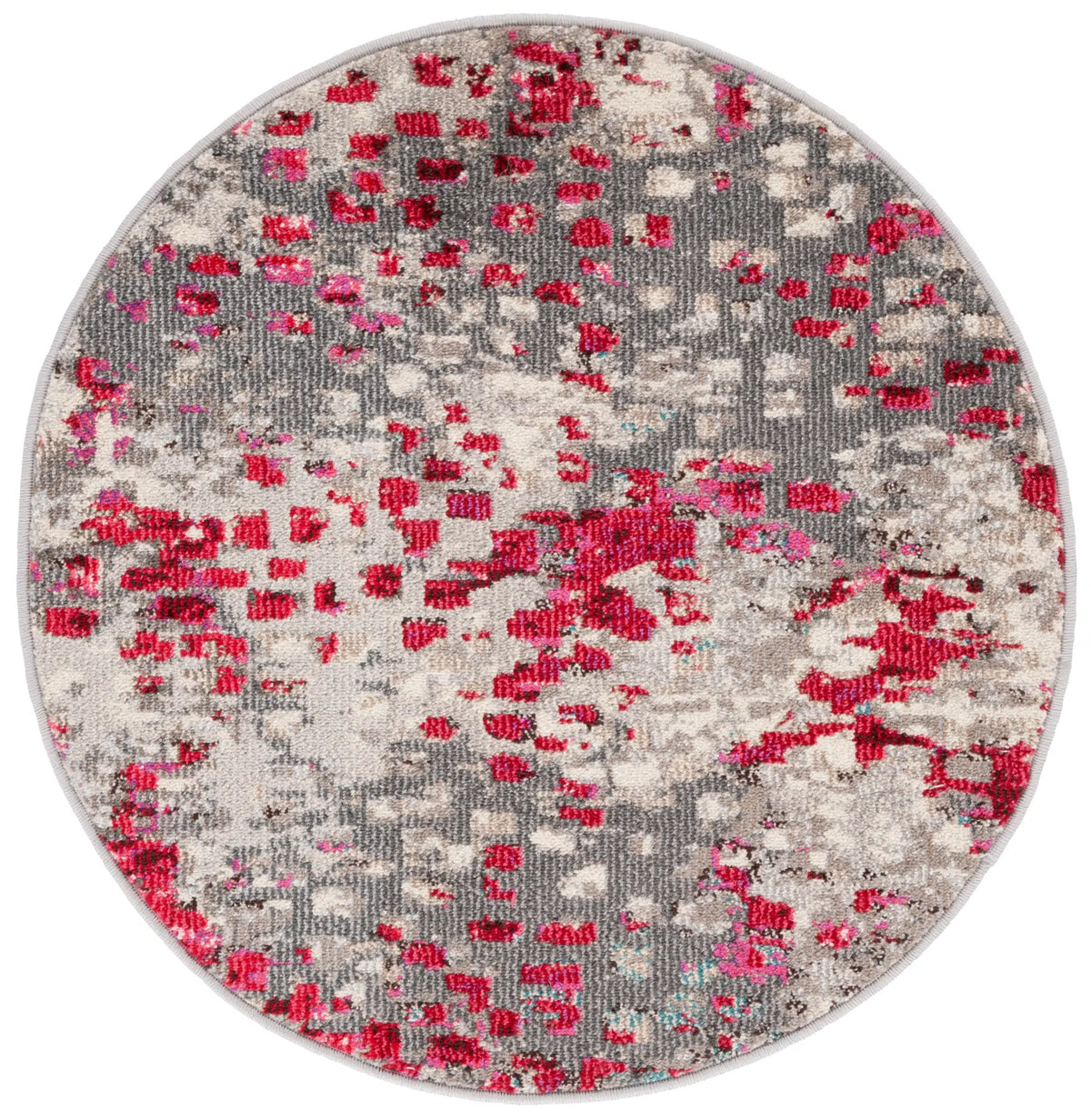 Safavieh Madison 3'-0" x 3'-0" Rug in Grey / Red