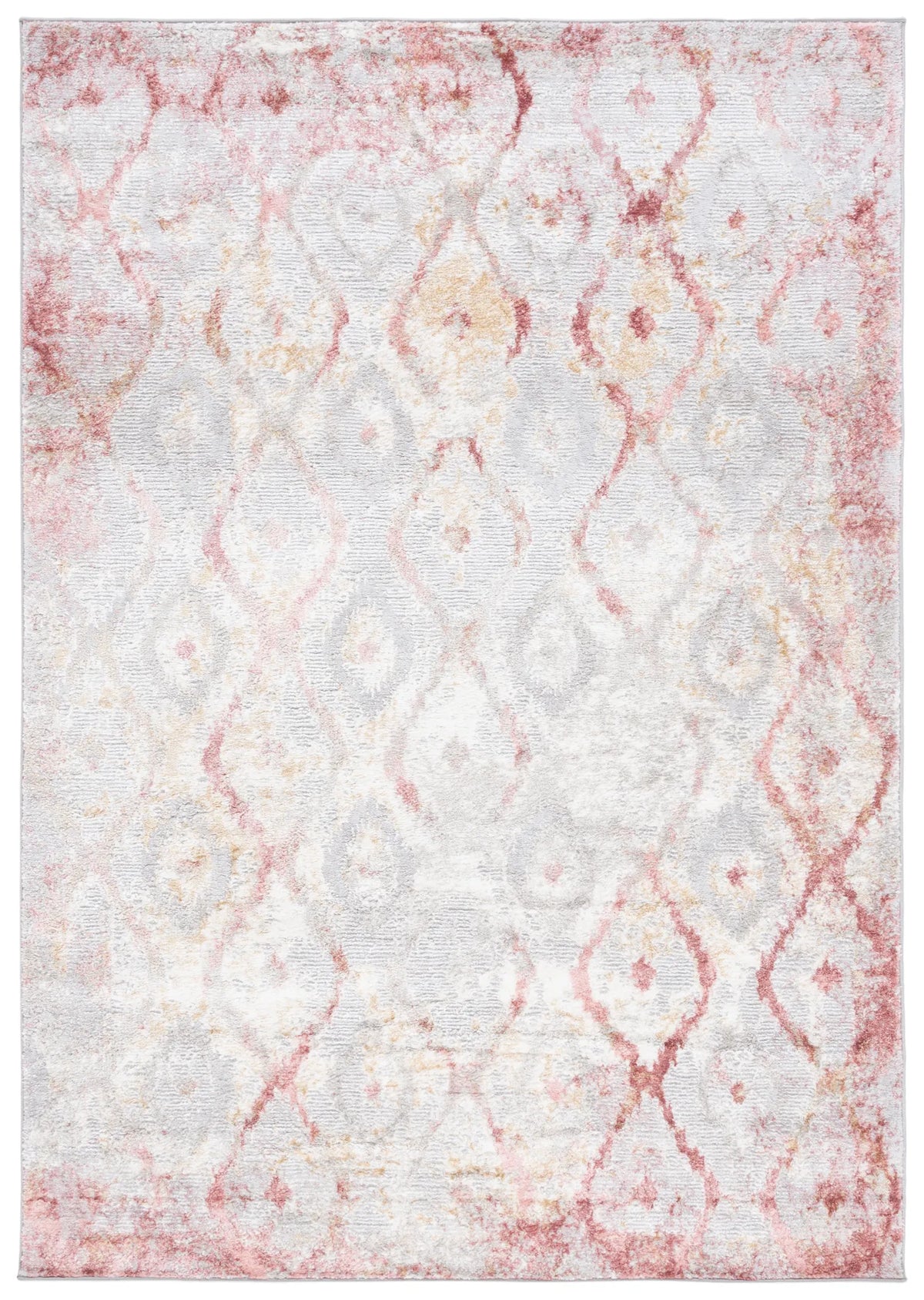 Safavieh Meadow 500 4'-0" x 6'-0" Rug in Grey / Pink