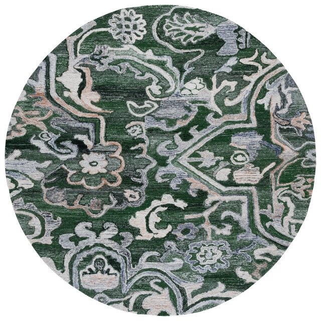 Safavieh Marquee 6'-0" x 6'-0" Rug in Green / Beige