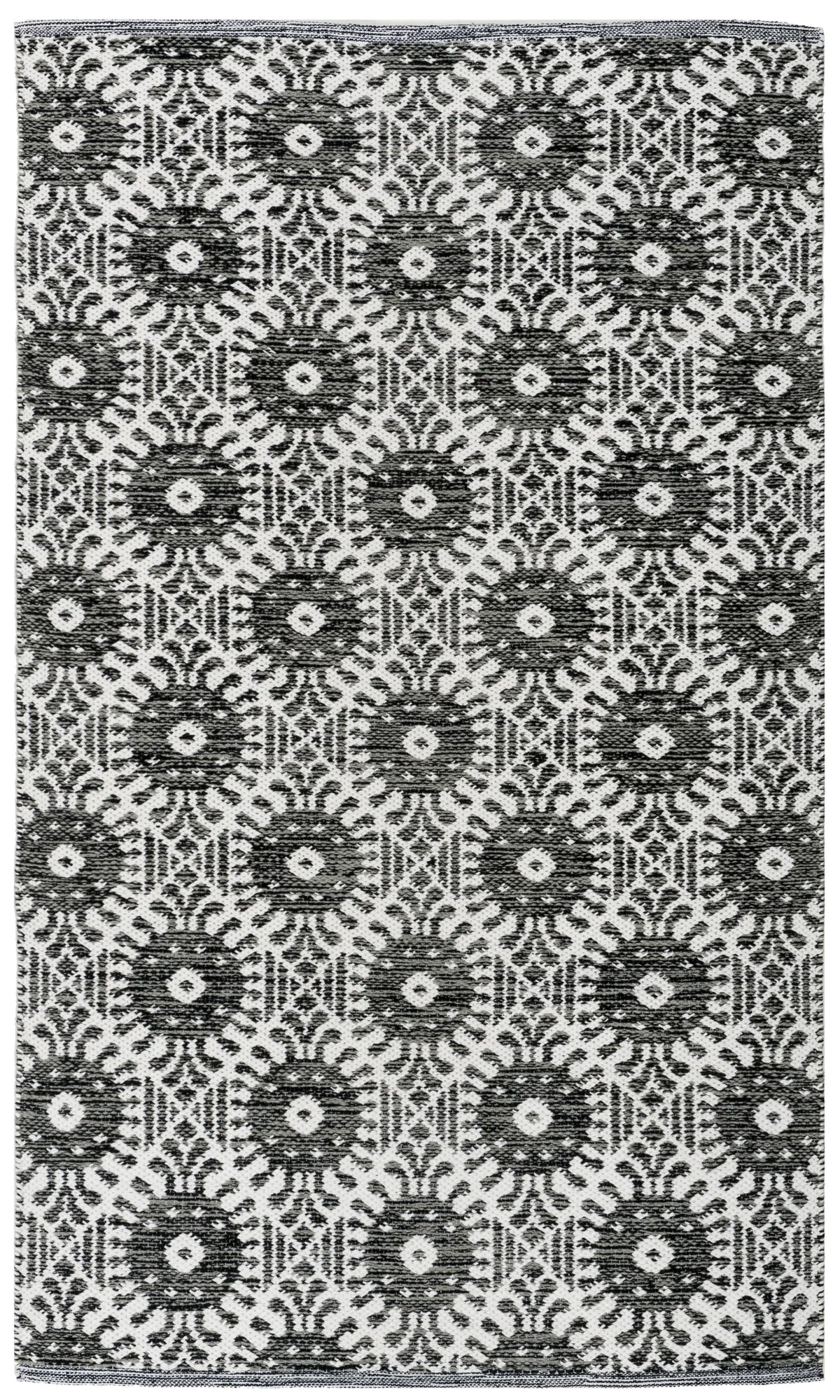 Safavieh Montauk 3'-0" x 5'-0" Rug in Black / Ivory