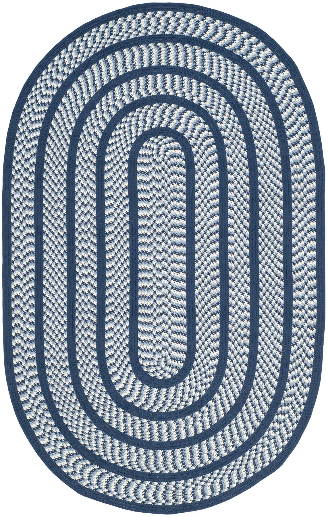 Safavieh Braided 5'-0" x 8'-0" Rug in Ivory / Navy
