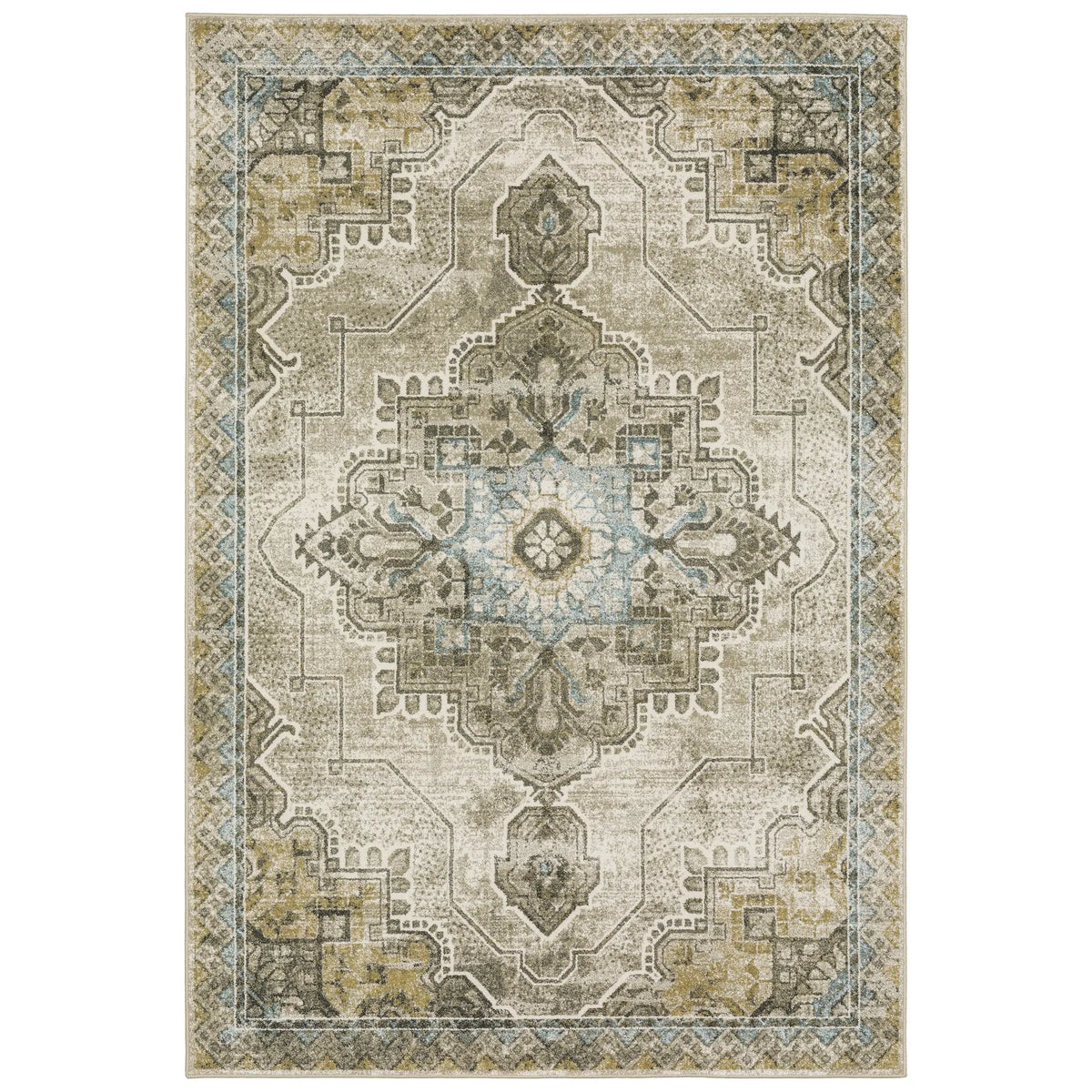 Oriental Weavers Sphinx Venice 1104W Grey/ Blue Rugs - main flat