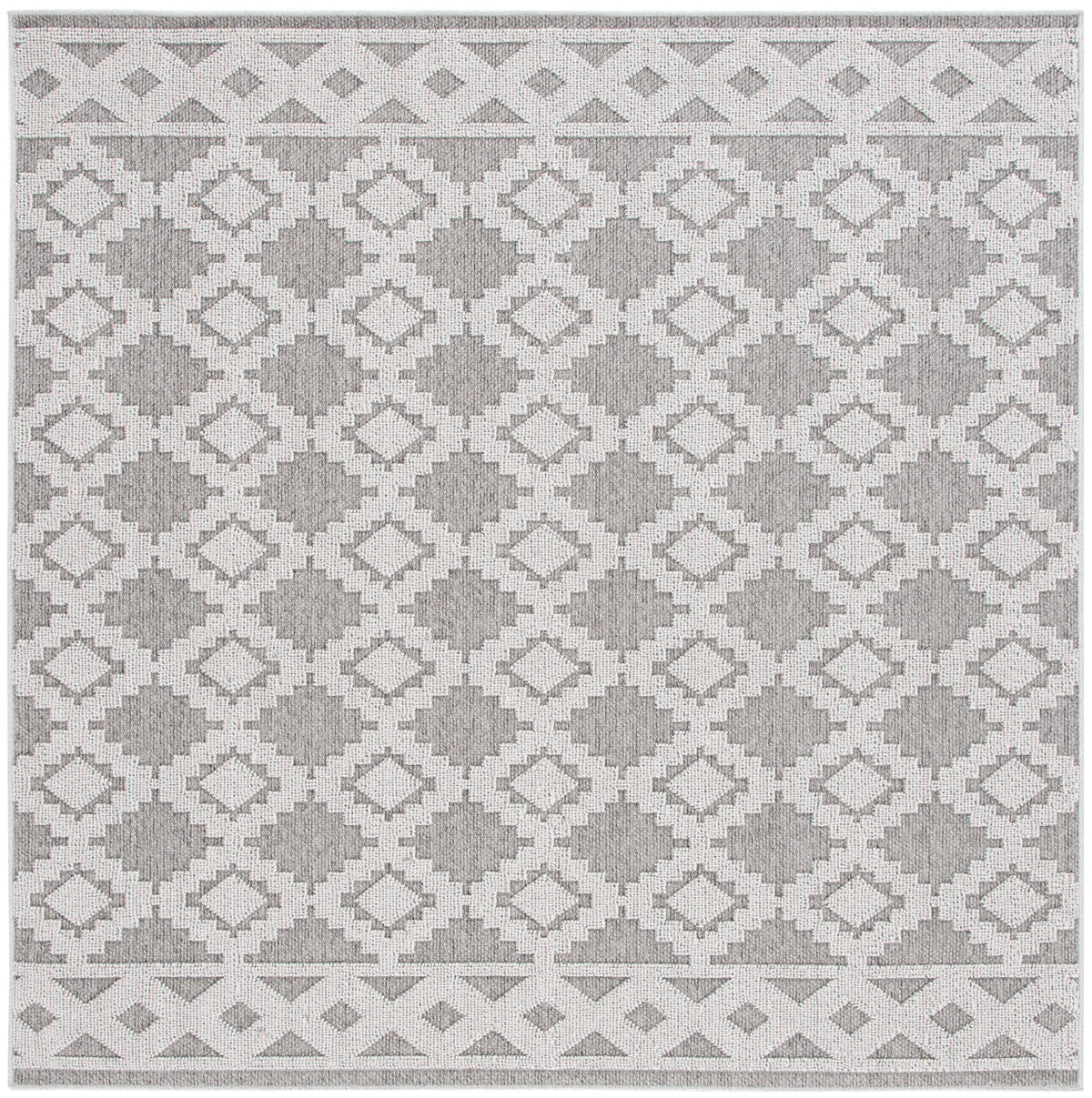 Safavieh Global 6'-7" x 6'-7" Rug in Grey / Ivory
