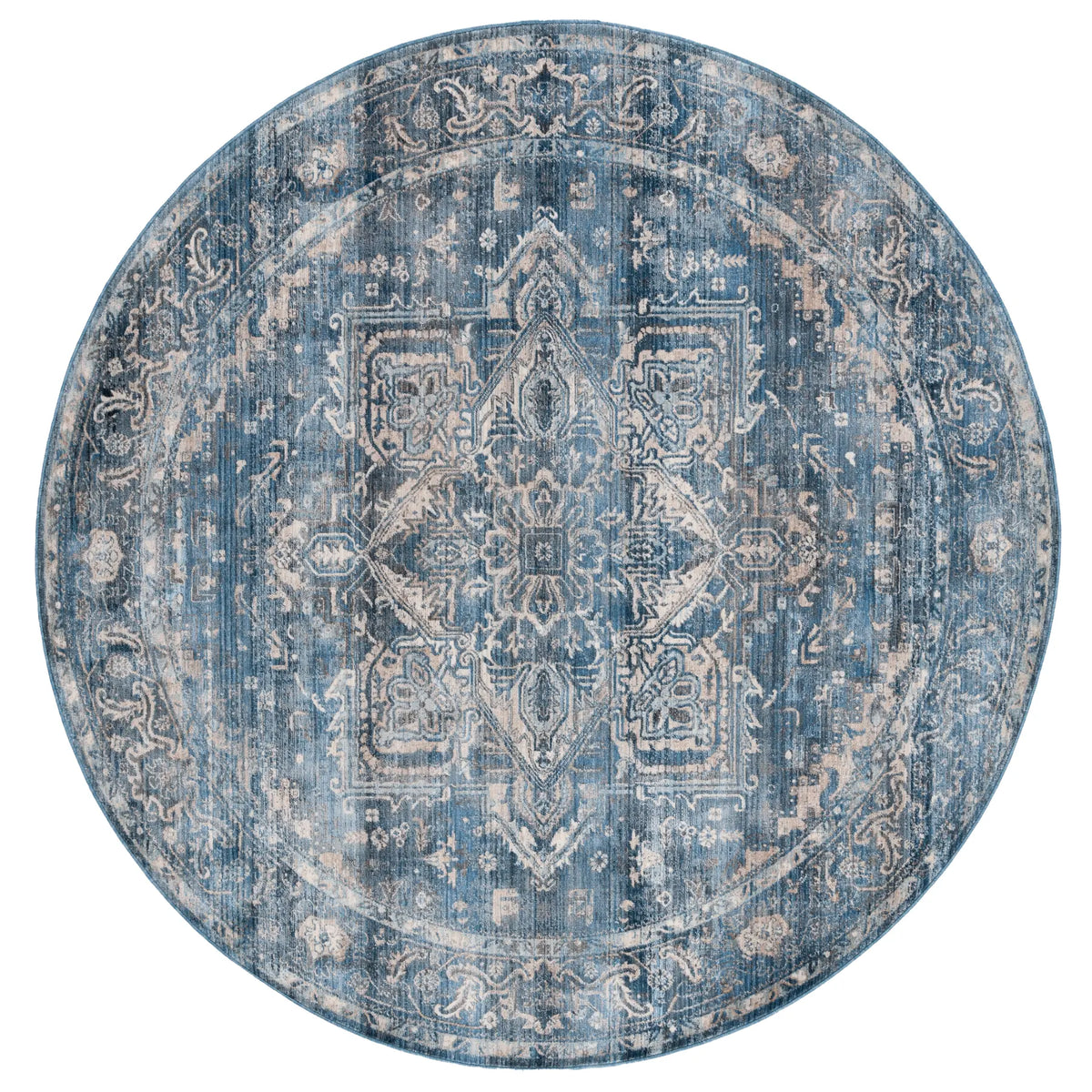 Safavieh Vintage Persian 6'-7" x 6'-7" Rug in Navy / Ivory