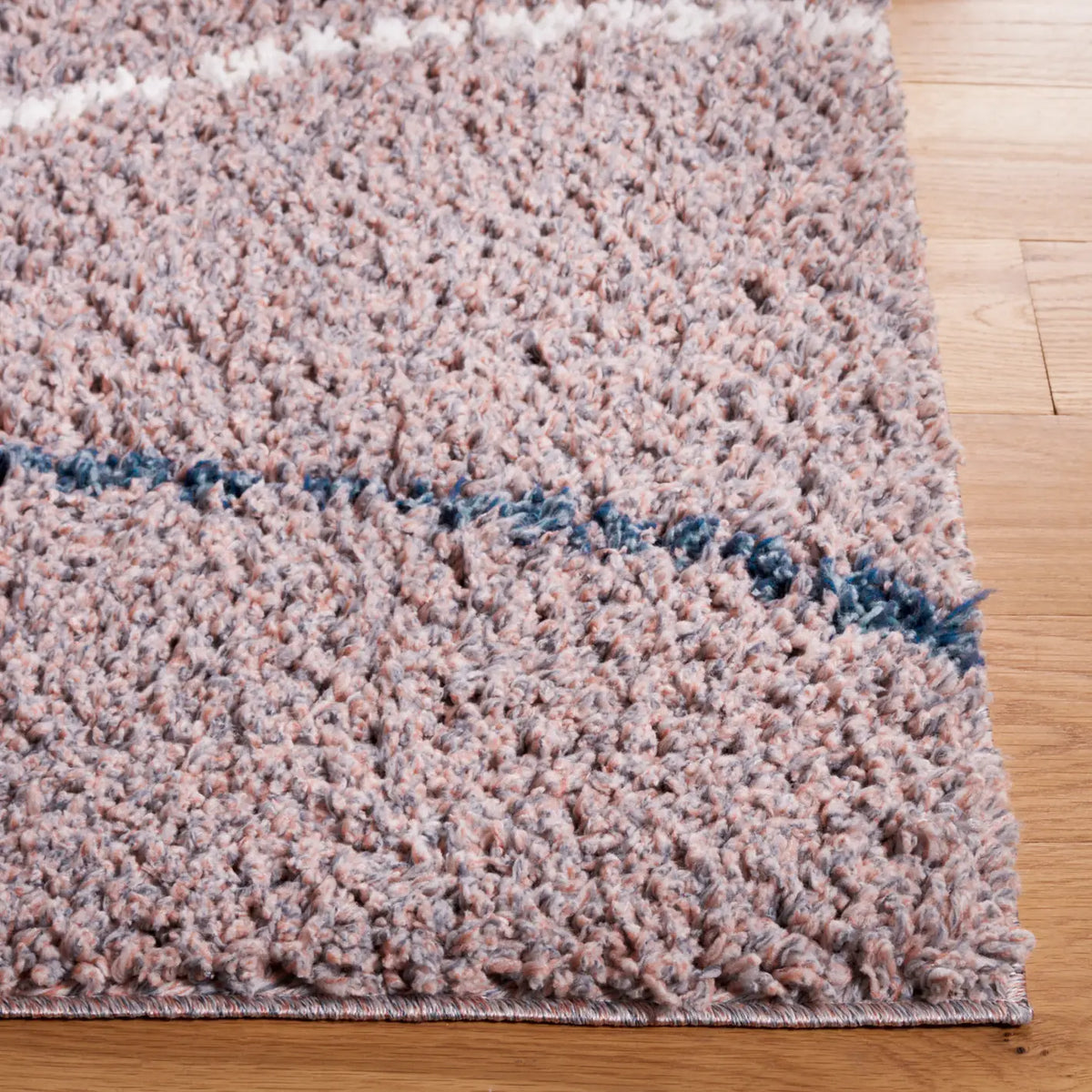 Safavieh Calico Shag 4'-0" x 6'-0" Rug in Taupe / Blue
