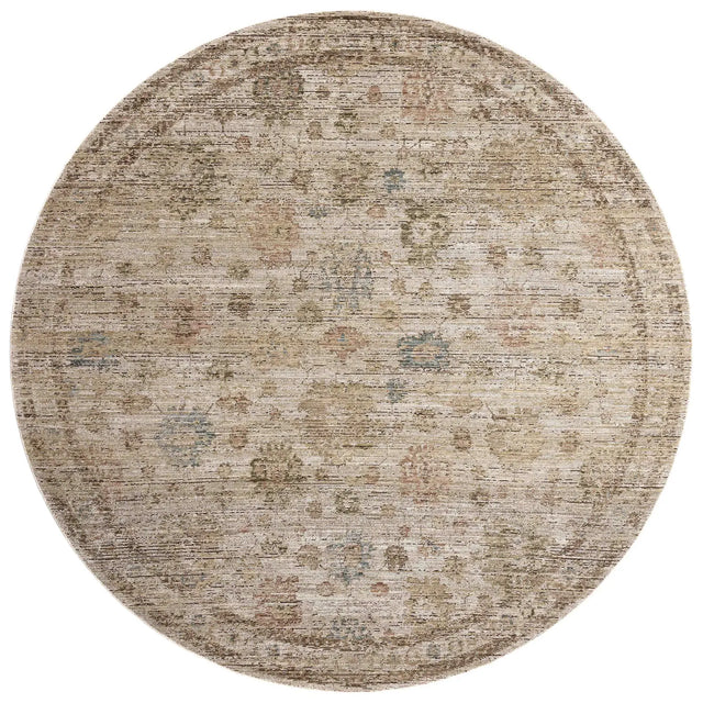 Loloi Priscilla PRL-06 Ivory / Multi Rug - round flat