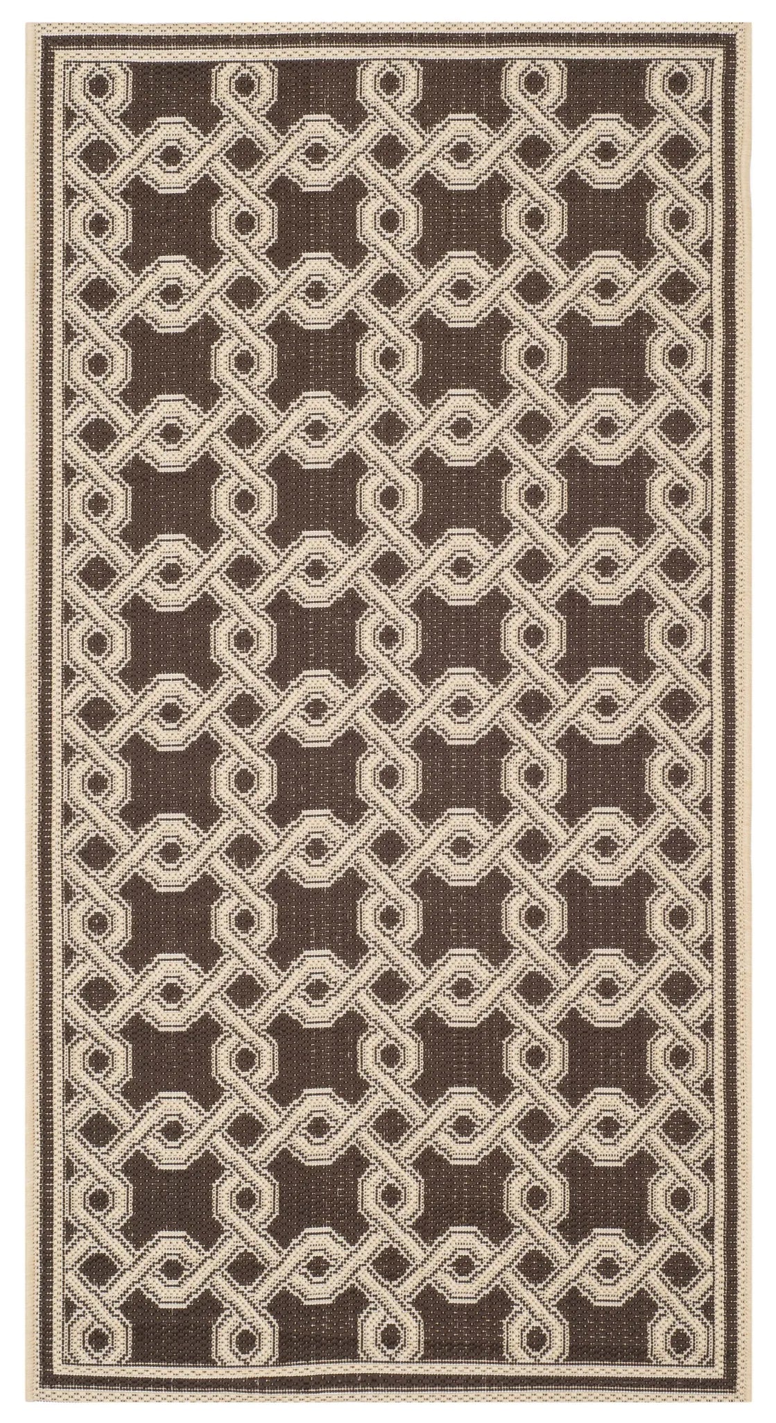 Safavieh Martha Stewart 2'-7" x 5'-0" Rug in Chocolate / Cream