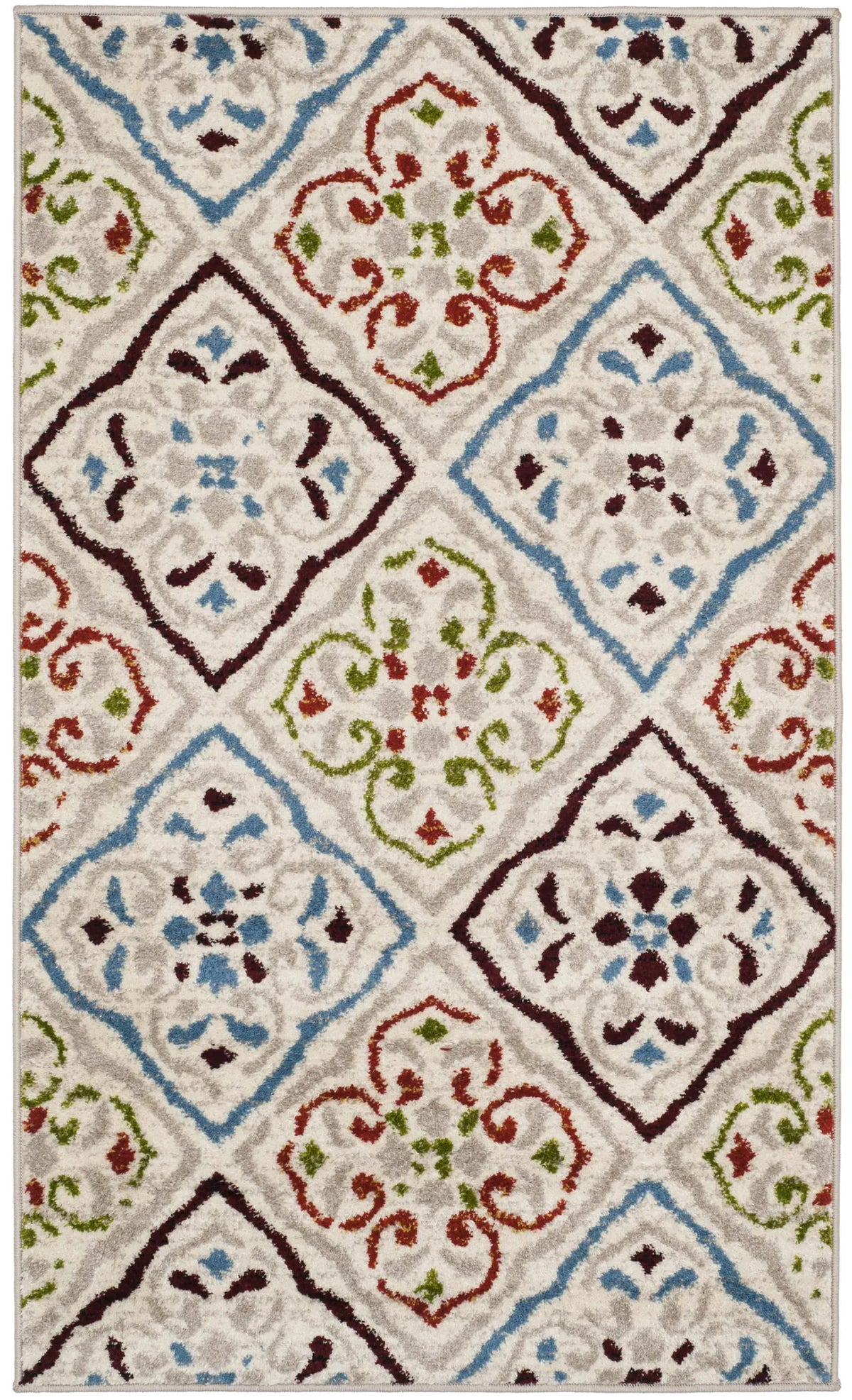 Safavieh Sagamore 3'-0" x 5'-0" Rug in Light Grey / Terracotta