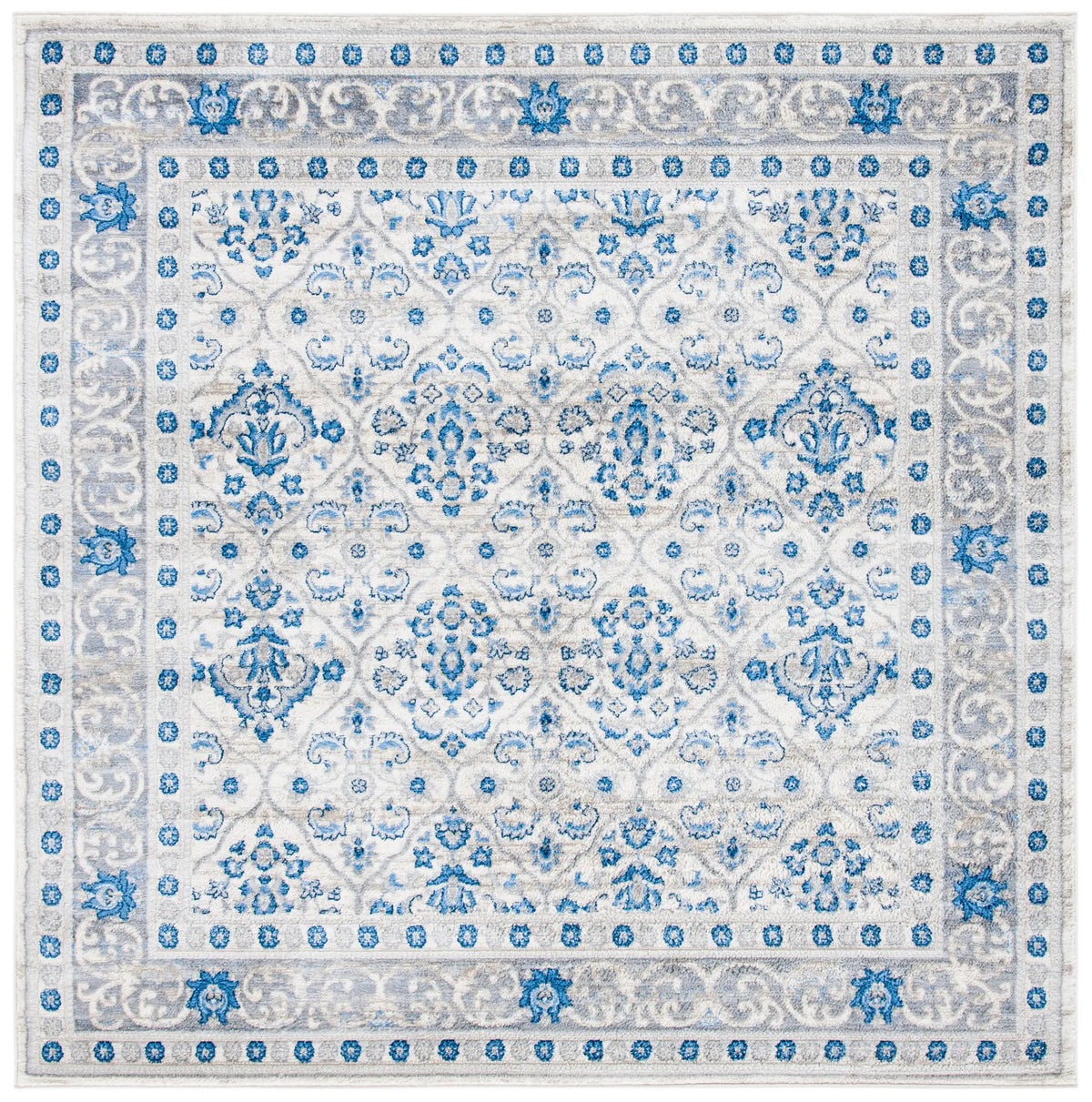 Safavieh Brentwood 6'-7" x 6'-7" Rug in Ivory / Blue