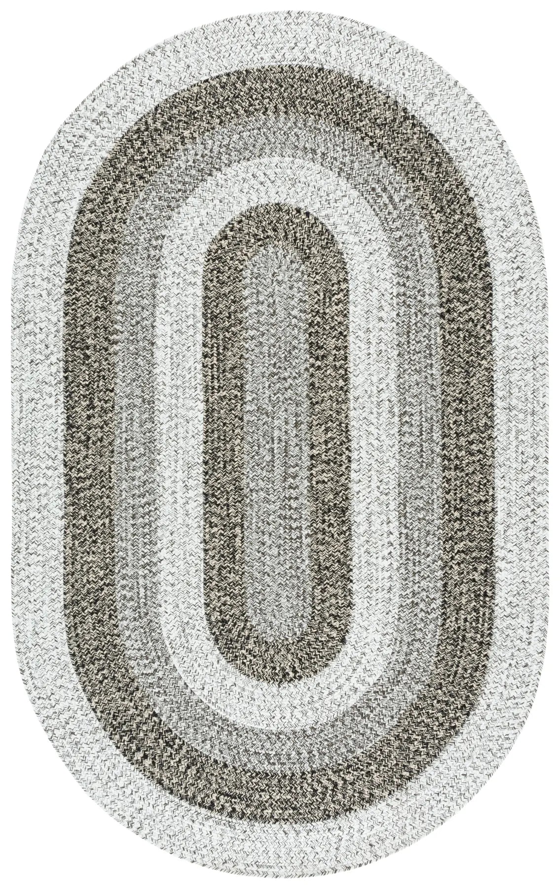 Safavieh Braided 5'-0" x 8'-0" Rug in Ivory / Black
