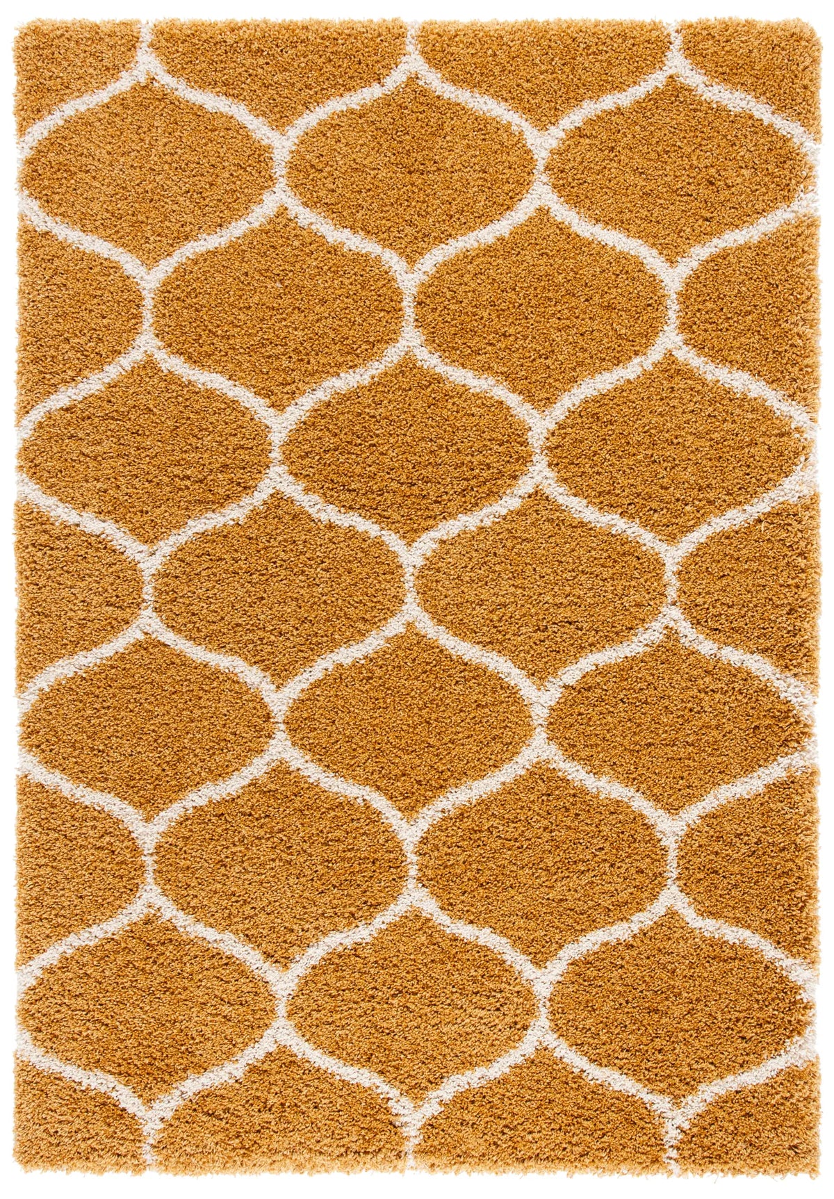 Safavieh Hudson Shag 4'-0" x 6'-0" Rug in Gold / Ivory