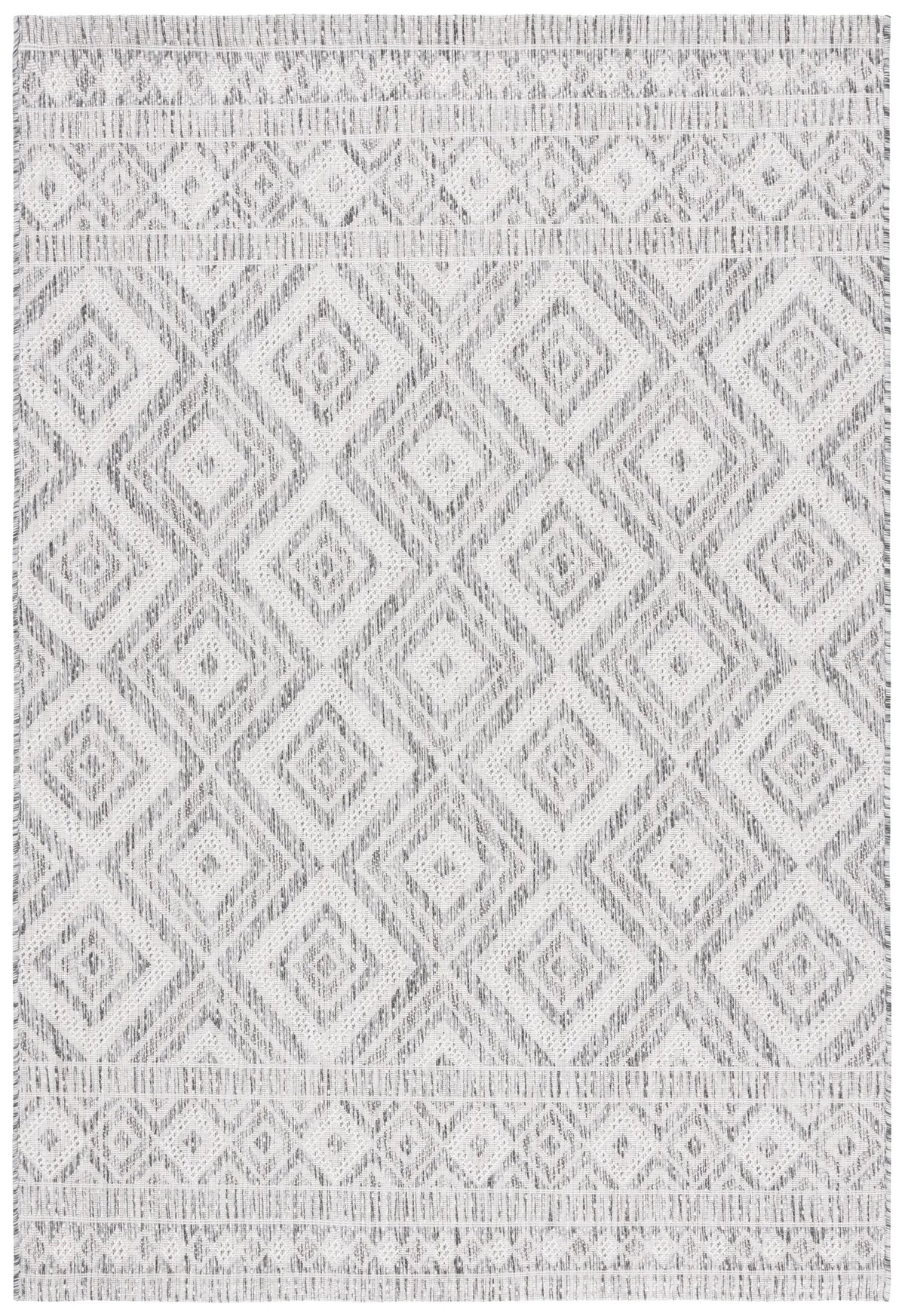 Safavieh Courtyard 4'-0" x 5'-7" Rug in Light Grey / Dark Grey