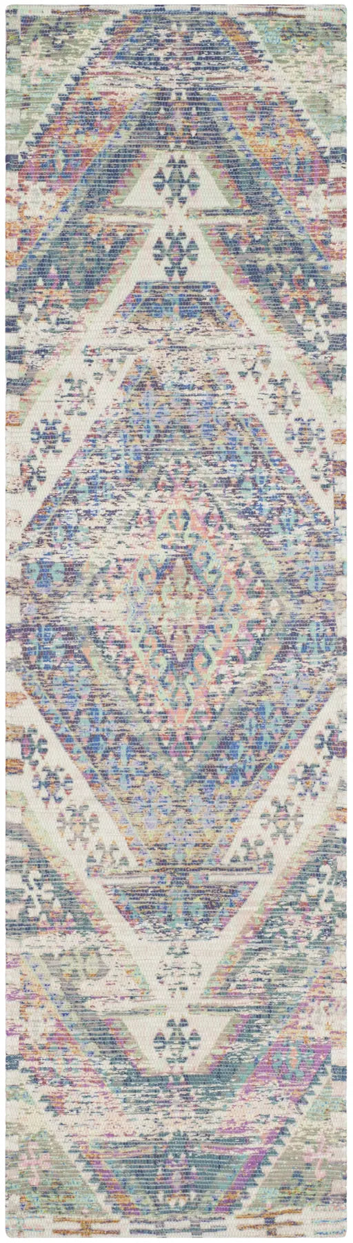 Safavieh Saffron 2'-3" x 10'-0" Rug in Royal Blue / Fuchsia