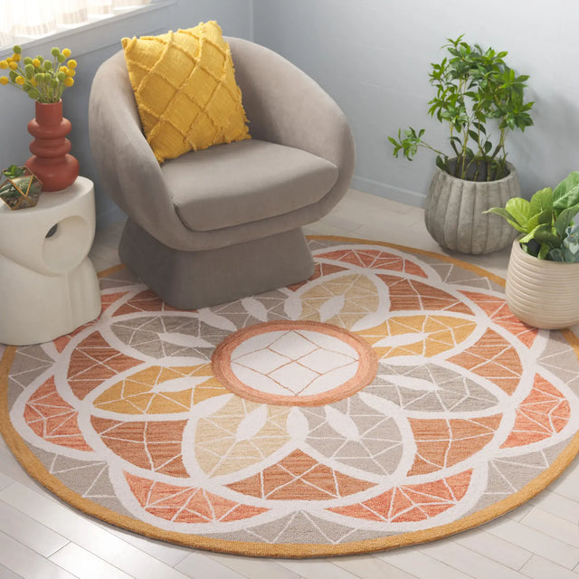 Safavieh Novelty 6'-0" x 6'-0" Rug in Grey / Gold