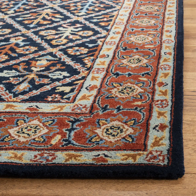 Safavieh Heritage 4'-0" x 6'-0" Rug in Navy / Red