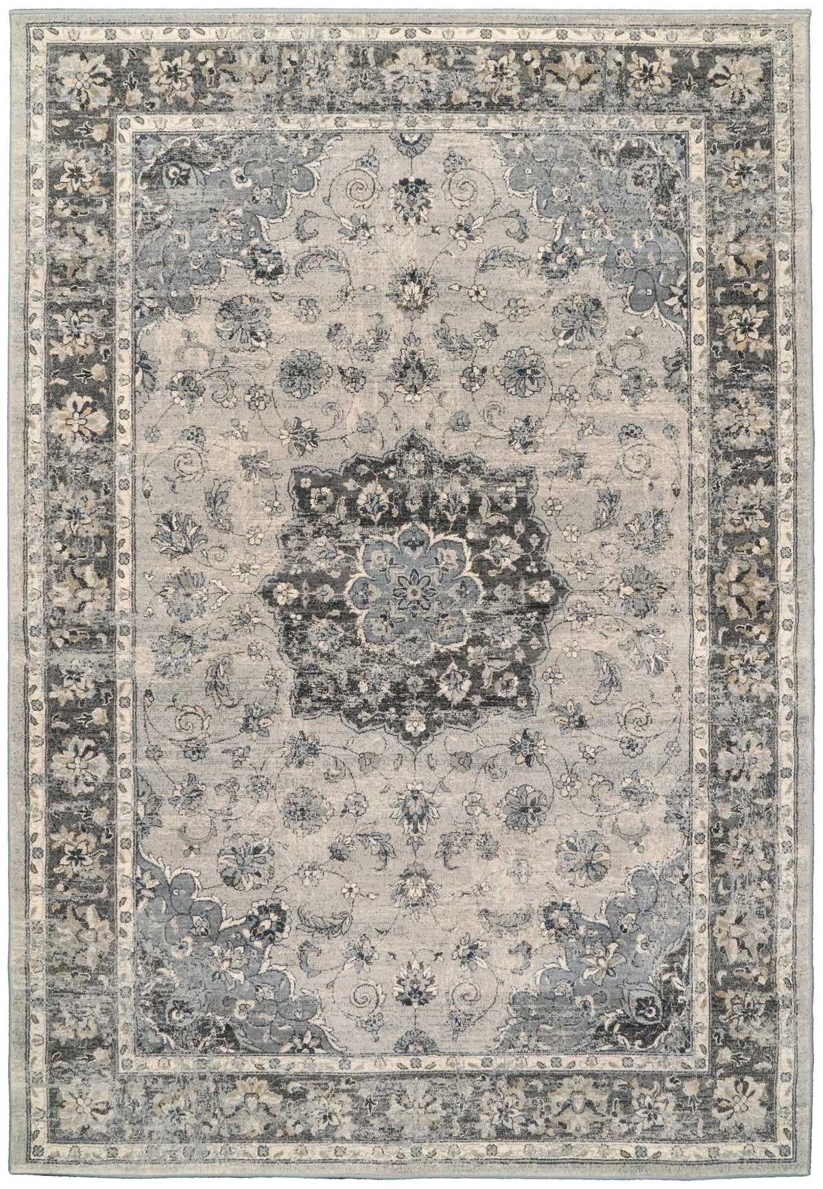 Dynamic Rugs Ancient Garden 57559 Silver / Grey Rugs - Rectangular