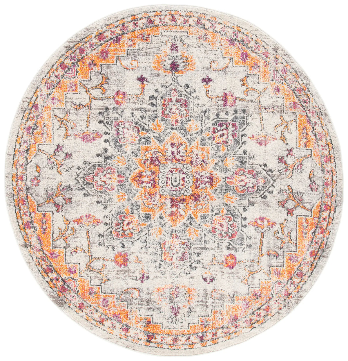 Safavieh Madison 5'-0" x 5'-0" Rug in Beige / Orange