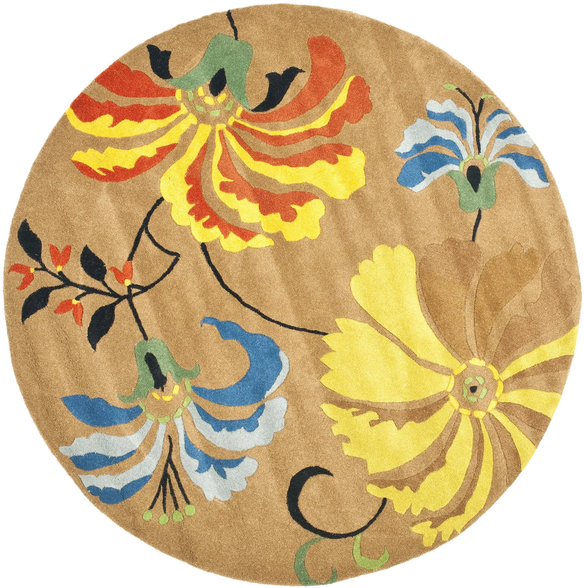 Safavieh Soho 6'-0" x 6'-0" Rug in Brown / Multi