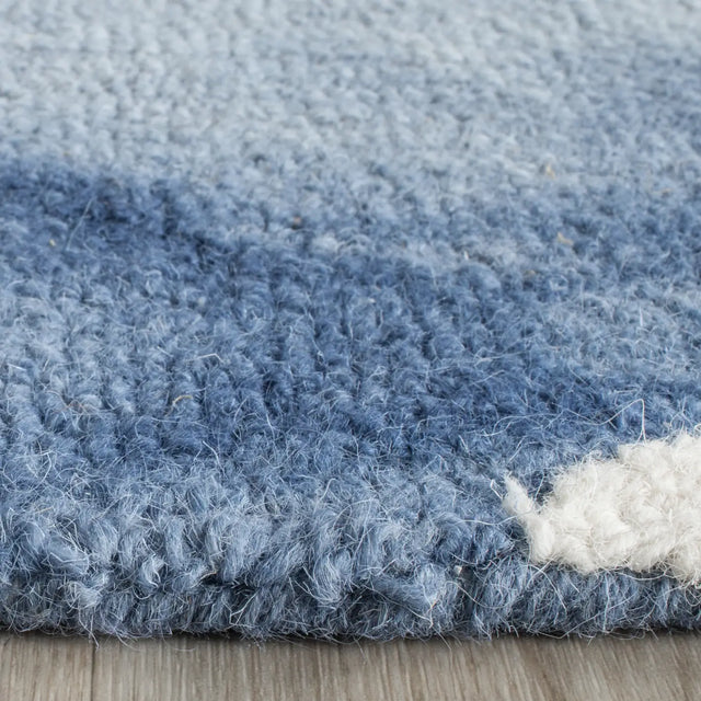 Safavieh Dip Dye 7'-0" x 7'-0" Rug in Blue / Ivory