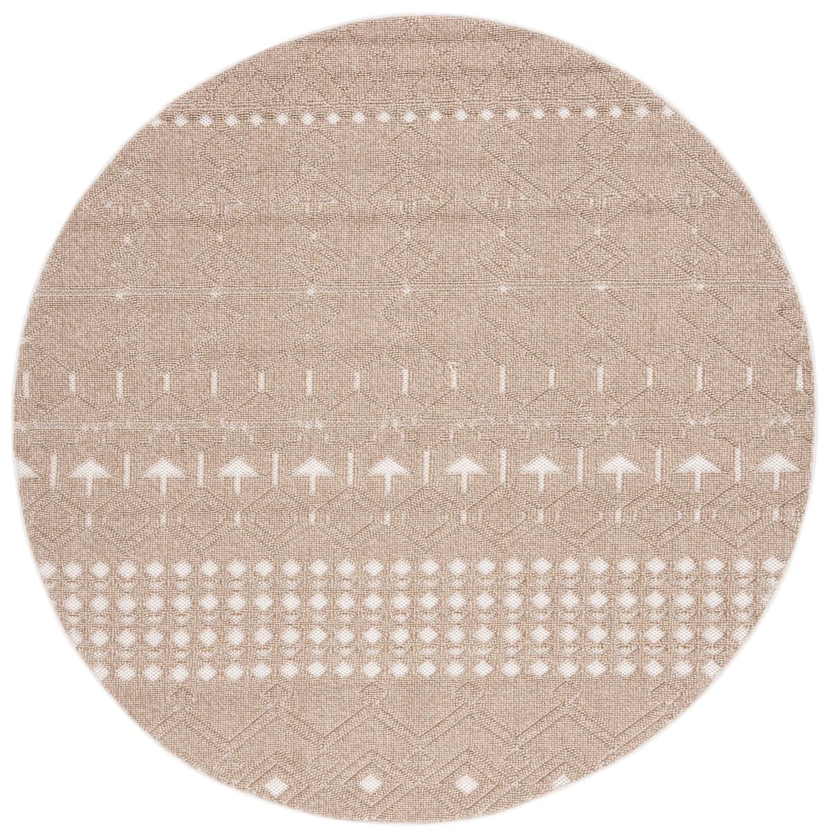 Safavieh Global 6'-7" x 6'-7" Rug in Beige / Ivory