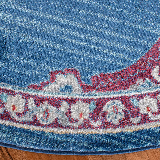 Safavieh Brentwood 5'-0" x 5'-0" Rug in Navy / Burgundy