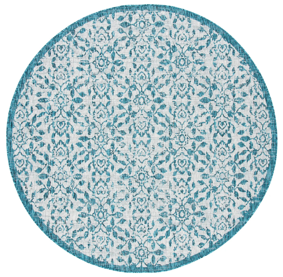Safavieh Courtyard 6'-7" x 6'-7" Rug in Grey / Blue
