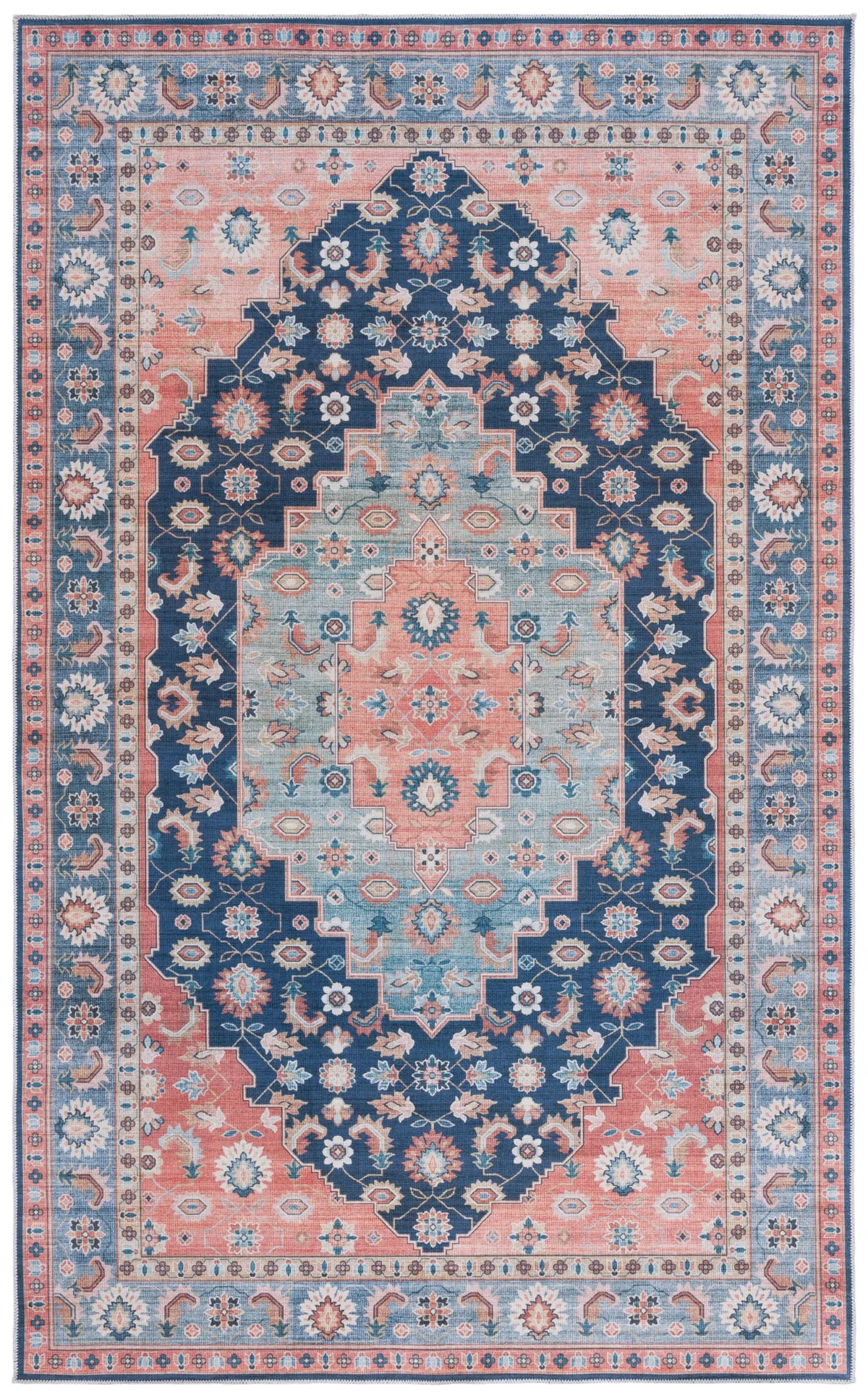Safavieh Arizona 4'-0" x 6'-0" Rug in Blue / Rust