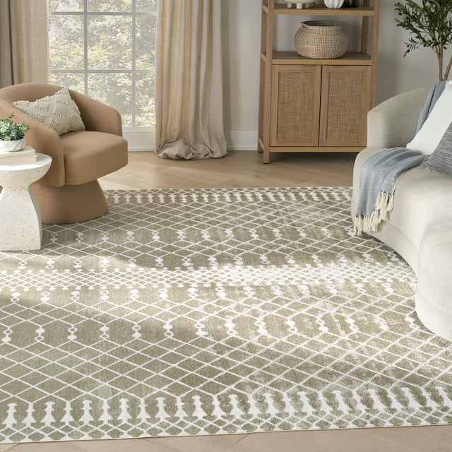 Nourison Astra Machine Washable ASW10 Machine Made Sage Rug
