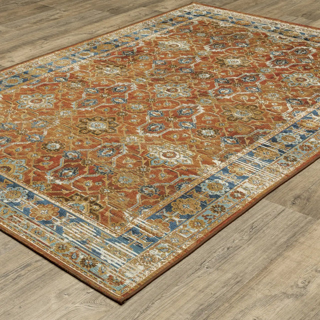 Oriental Weavers Sphinx Naples 1204X Blue Rugs - angle detail