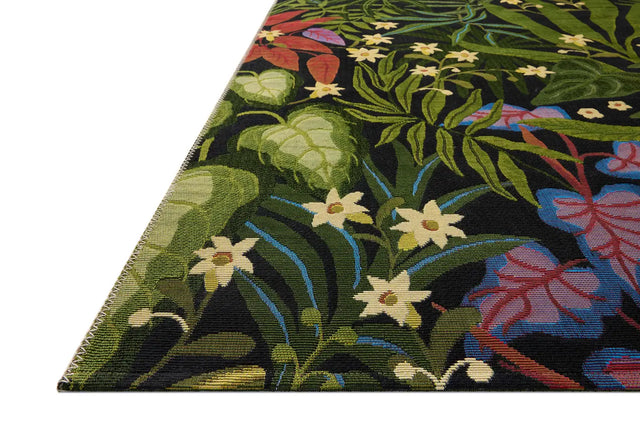 Loloi Botanical BOT-06 Onyx / Multi Rug - rug corner