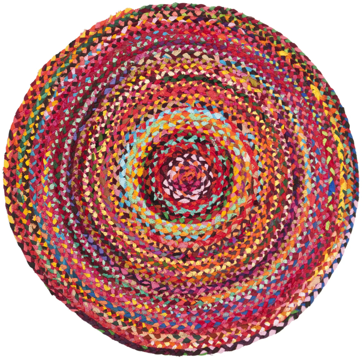 Safavieh Braided 3'-0" x 3'-0" Rug in Rust / Multi