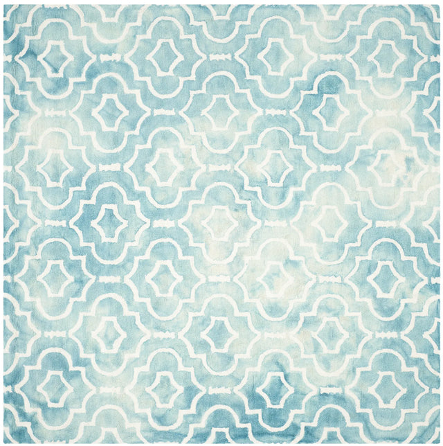 Safavieh Dip Dye 7'-0" x 7'-0" Rug in Turquoise / Ivory