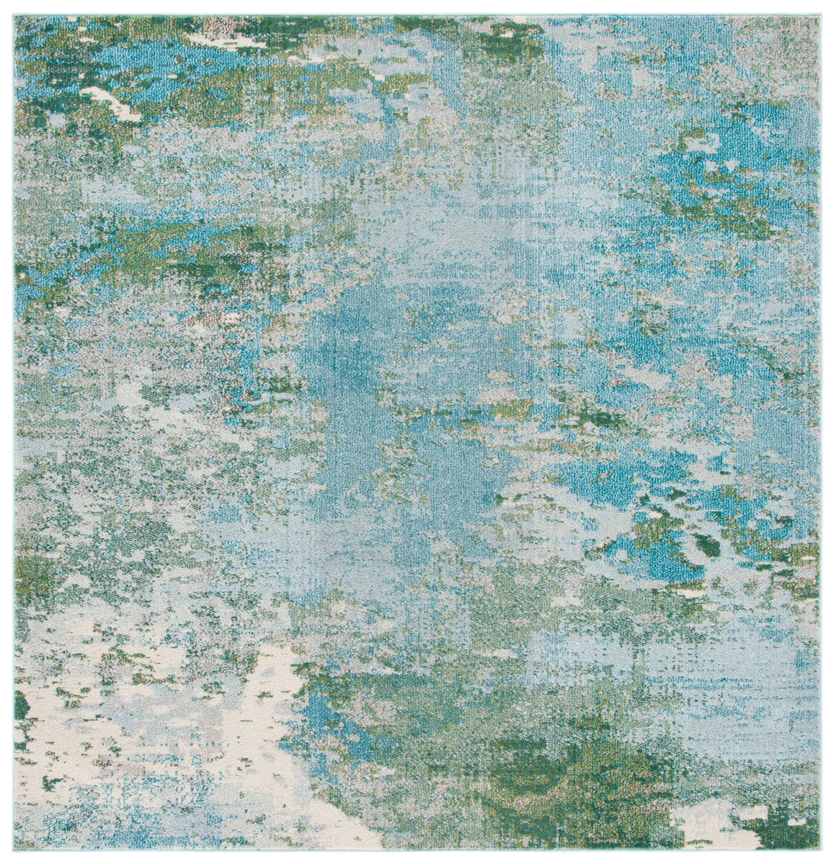 Safavieh Madison 6'-7" x 6'-7" Rug in Light Blue / Green