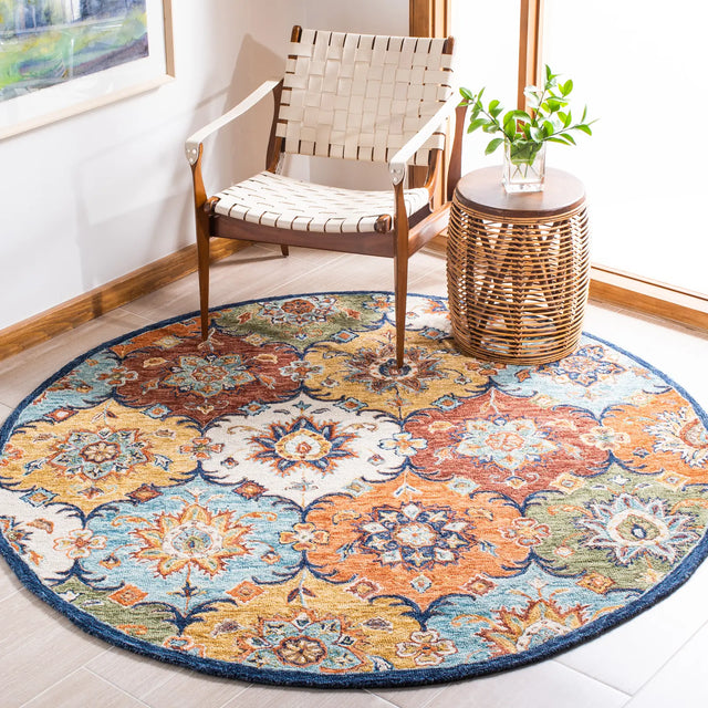 Safavieh Heritage 6'-0" x 6'-0" Rug in Blue / Rust
