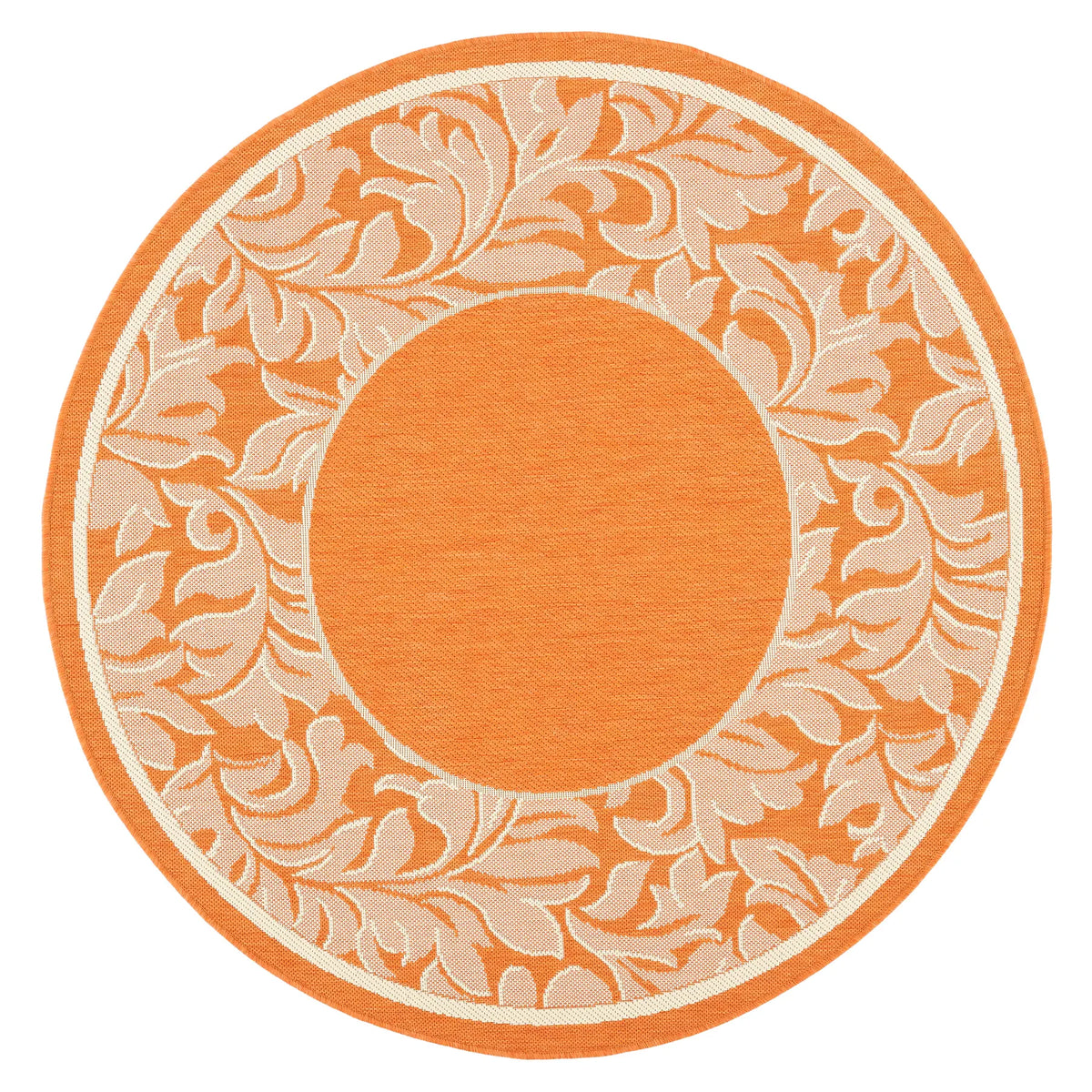 Safavieh Courtyard 5'-3" x 5'-3" Rug in Terracotta / Natural