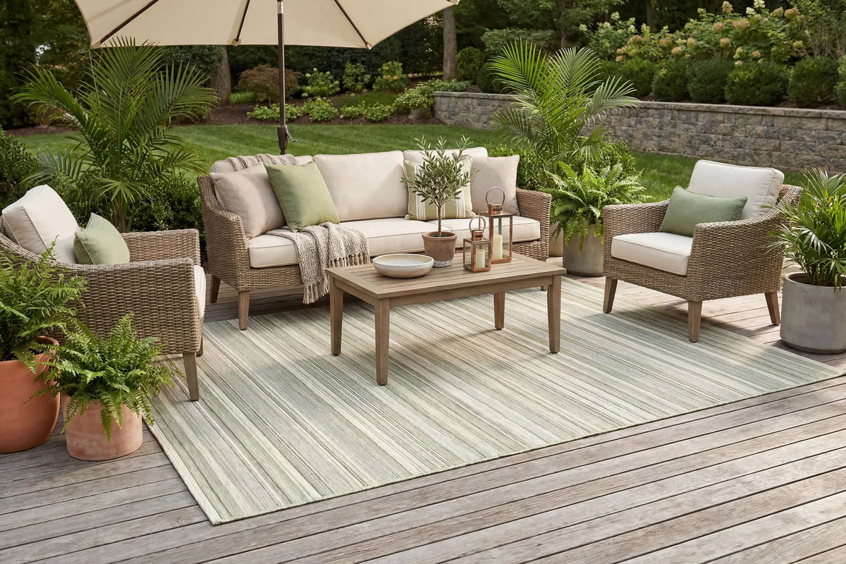 Dynamic Rugs Newport 96005 Green / Ivory Rugs - Room